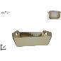 CESTA C MANIGLIA PICCOLA METALLICA ORO 26X23