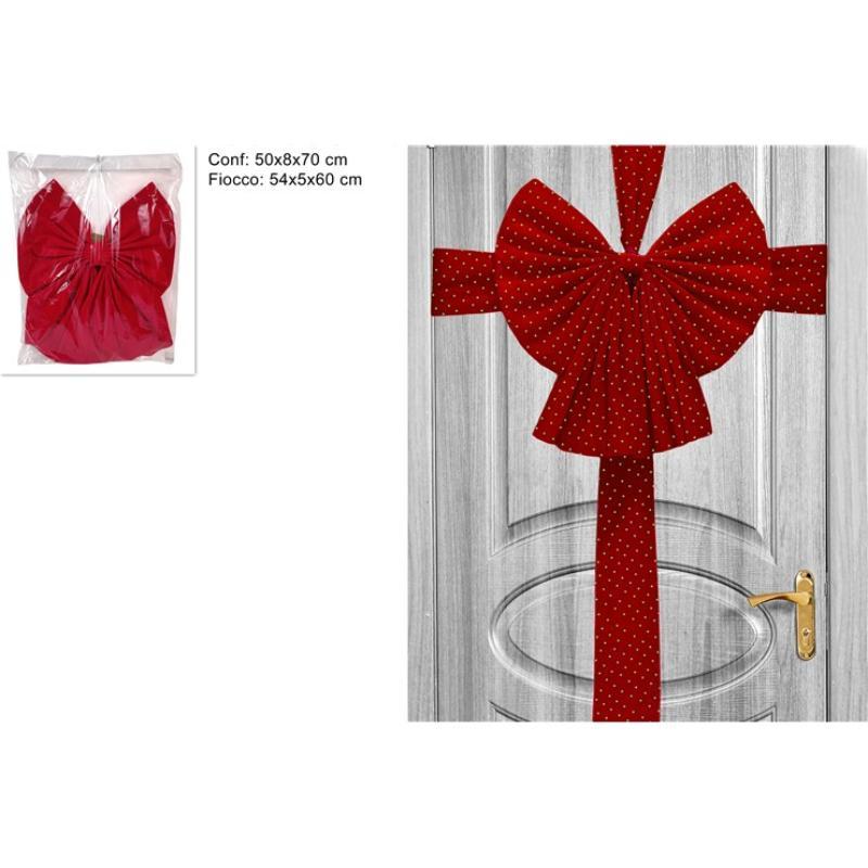 LAZO PARA PUERTA EFECTO VELLO ROJO
