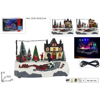 ESCENA NAVIDAD MOVIMIENTO, MUSICA Y LUCES