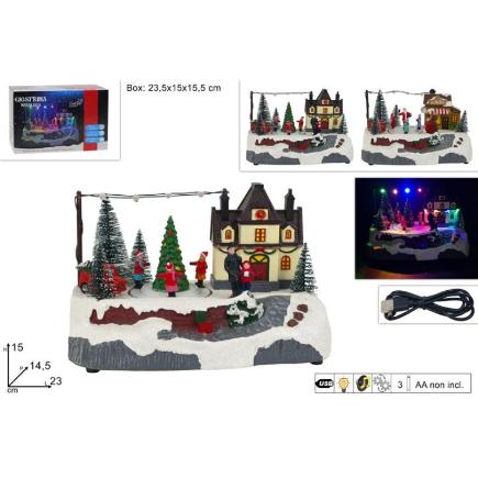 ESCENA NAVIDAD MOVIMIENTO, MUSICA Y LUCES