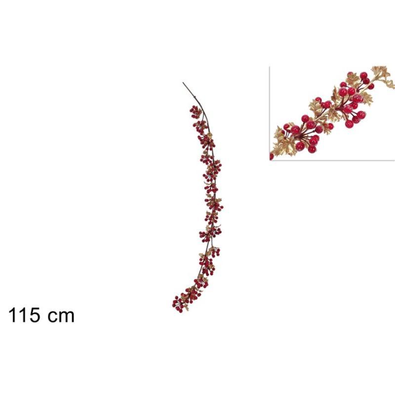 GUIRNALDA 115 CM AGHIFOGLIO ORO Y BOLAS