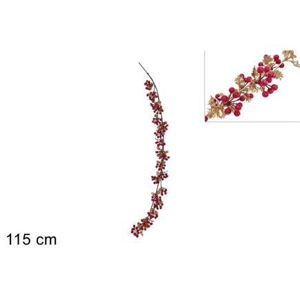 GUIRNALDA 115 CM AGHIFOGLIO ORO Y BOLAS
