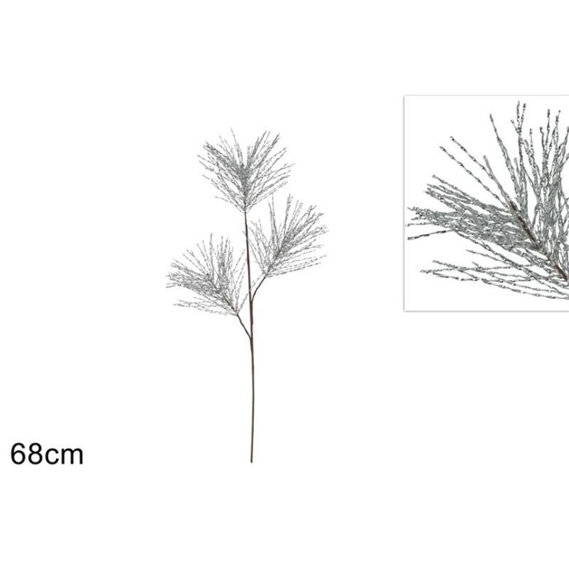 TALLO 68 CM HILOS LAMINADOS PLATA