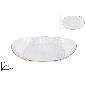 PLATO OVALADO CON BORDE DORADO 28.5X19.5 CM