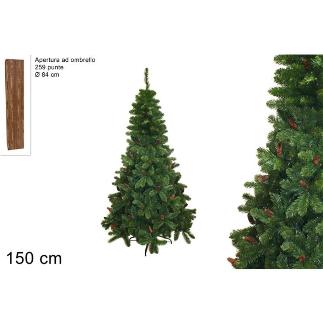 ARBOL DE NAVIDAD PINO Y PIÑAS 150 CM 259 PUNTAS