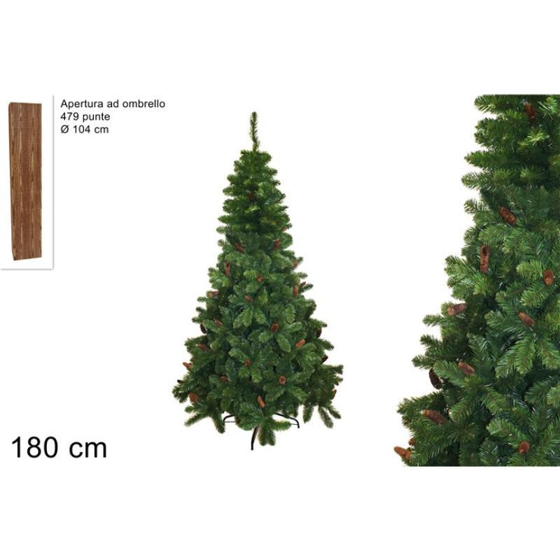ARBOL DE NAVIDAD PINO Y PIÑAS 180 CM 479 PUNTAS