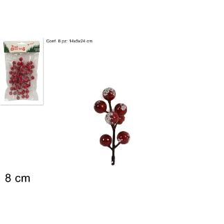 BOLSA RAMAS DE BAYAS NEVADAS 8 CM