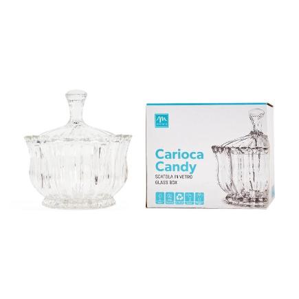 CAJA DE CRISTAL ESTRELLA TRANSP 16 CM X H18 CM