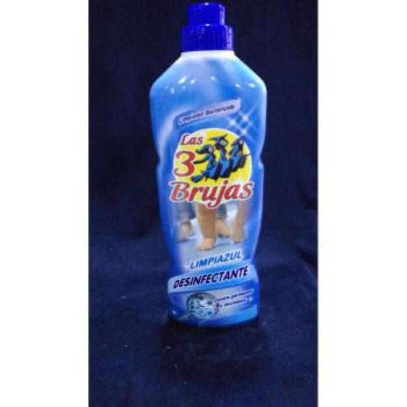 LAS 3 BRUJAS LIMPIAZUL DESINFECTANTE BACTERICIDA 1 L.