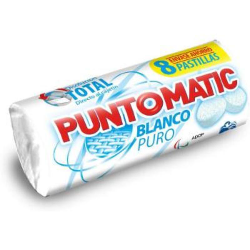PUNTO MATIC DETERG.BLANCO TUBO 8 PASTILLAS 264 GR.