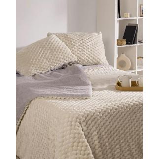 EDREDON JACQUARD KARAMELO SHERPA DAN 150 CREMA