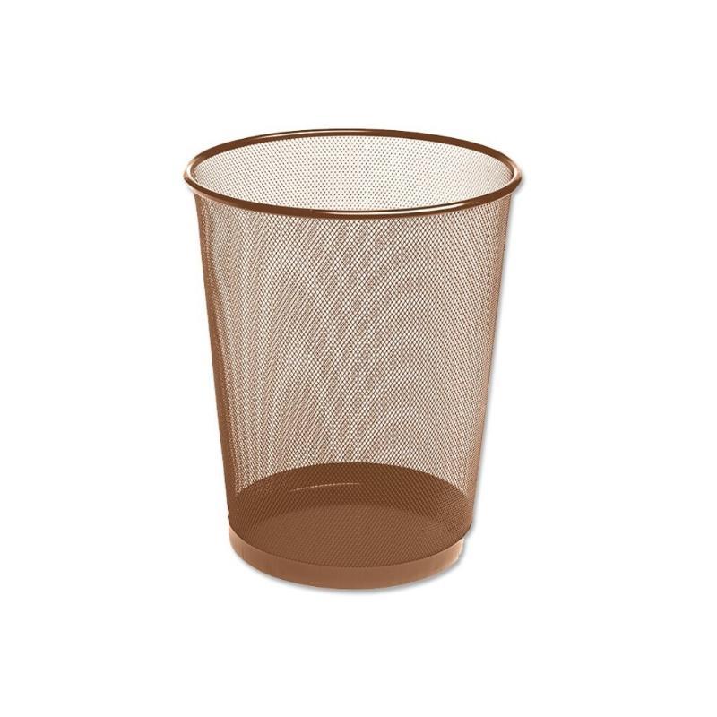 PAPELERA METALICA REJILLA GRANDE ROSA GOLD