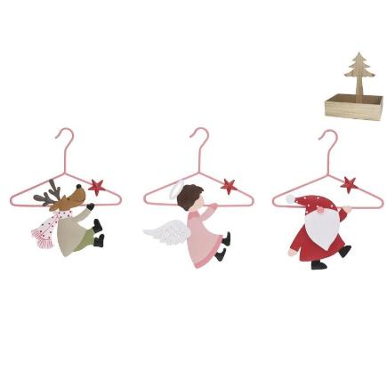 ADORNO COLGANTE FIGURA XMAS METAL 3STD