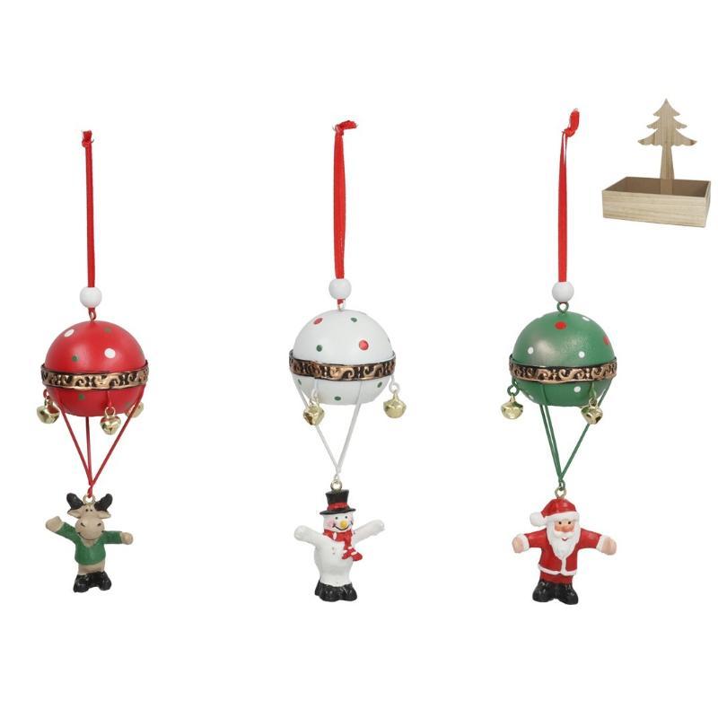 ADORNO COLGANTE GLOBO AIRE FIGURA XMAS 3 STD 5X5X13 CM