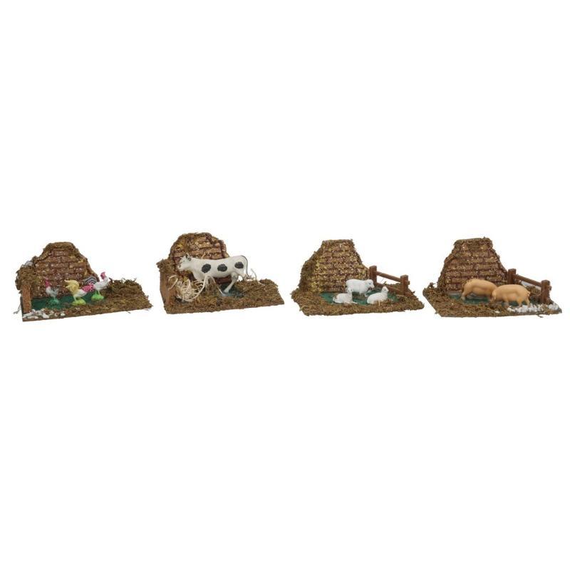 ESCENA CON ANIMALES 15X9X8 CM STD