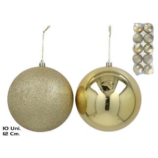BOLA X10 12 CM DORADO HALLEY