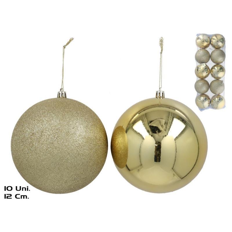BOLA X10 12 CM DORADO HALLEY