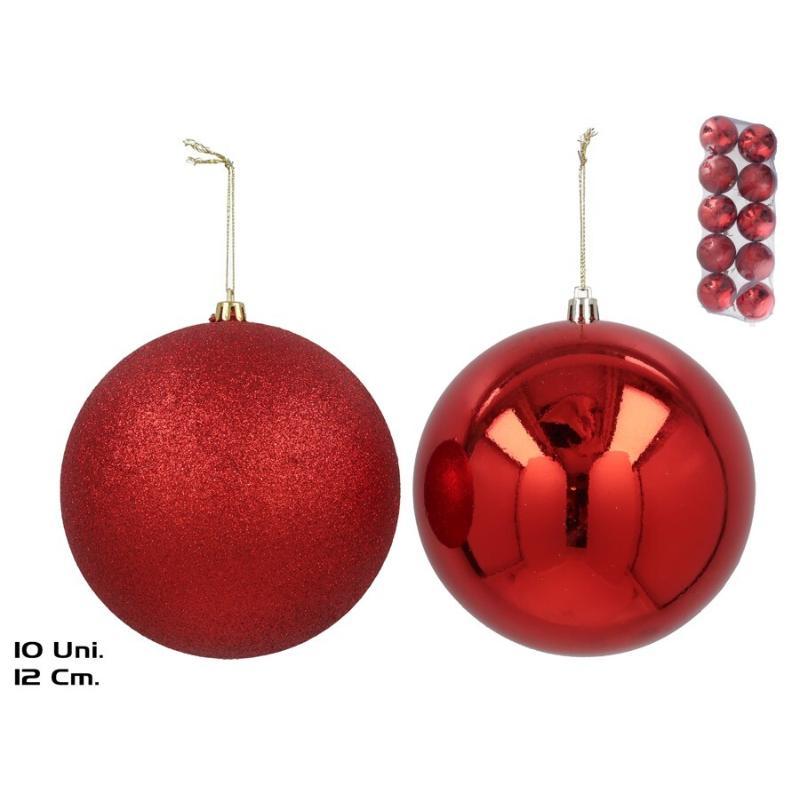 BOLA X10 12 CM ROJO HALLEY