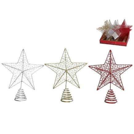 PUNTA PINO ESTRELLA XMAS 3 COLORES 25X5X30 CM