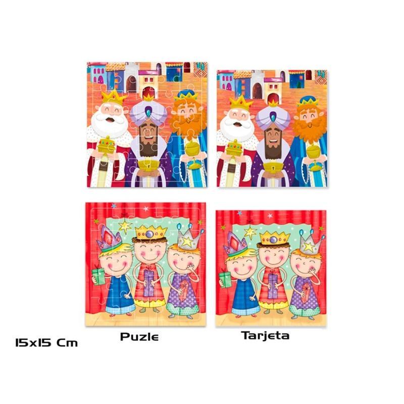 TARJETA FELICITACION X2 + PUZZLE 2 STD 15X15CM VORAN