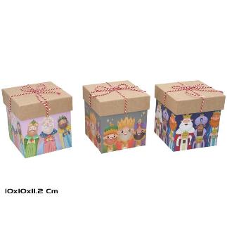CAJA REGALO CUBO 3 STD 10X10X11.2 CM VELTIX