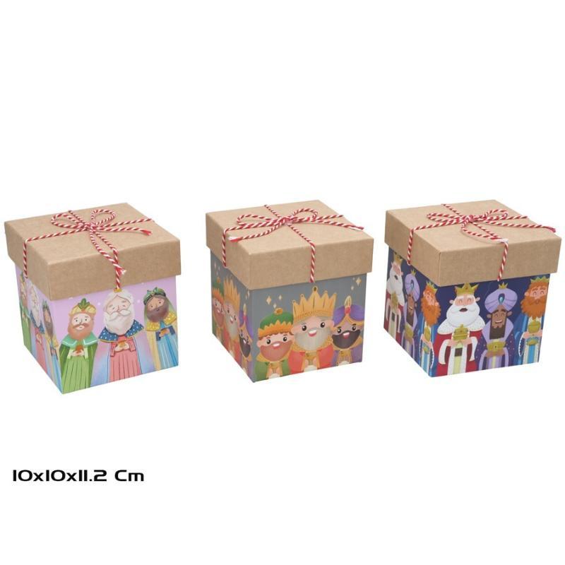 CAJA REGALO CUBO 3 STD 10X10X11.2 CM VELTIX