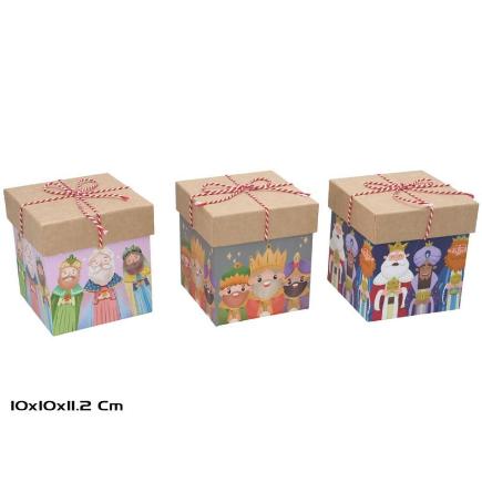 CAJA REGALO CUBO 3 STD 10X10X11.2 CM VELTIX