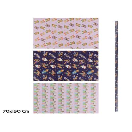 PAPEL REGALO REYES MAGOS 3 STD 70X150 CM VELTIX