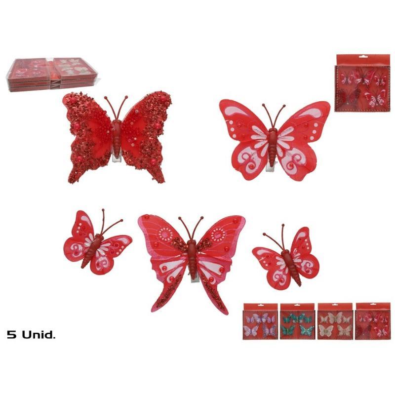 MARIPOSA X5 CON CLIP 4 STD 5X4 CM BRILL