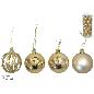 BOTE 24 BOLAS NAVIDAD 6 CM GOLD