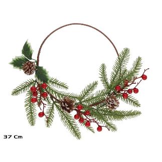 CORONA NAVIDAD MINI 37 CM RIMON