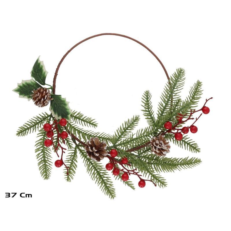 CORONA NAVIDAD MINI 37 CM RIMON