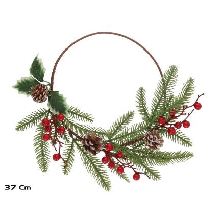 CORONA NAVIDAD MINI 37 CM RIMON