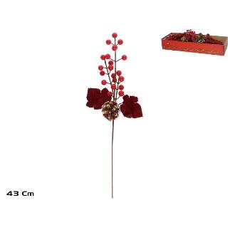 VARA BAYAS ROJAS 43 CM