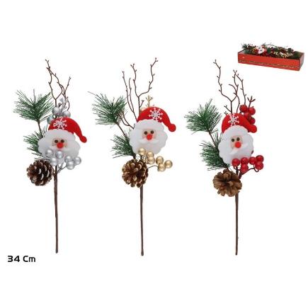 PICK PAPA NOEL 3 STD 34 CM CABAYIH