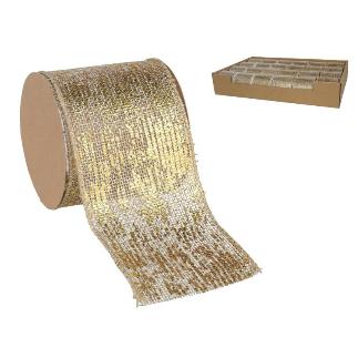 CINTA NAVIDAD REGALO KIA ORO 6.3X270 CM