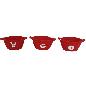 CESTA 3 STD 36X26X14 CM ROJA ANKA