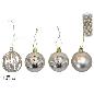 BOTE 24 BOLAS NAVIDAD 6 CM CHAMPAGNE