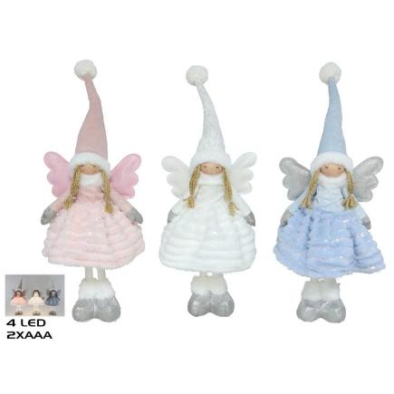 ANGEL TELA DE PIE 4 LED 22X16X50 CM GLIMMA