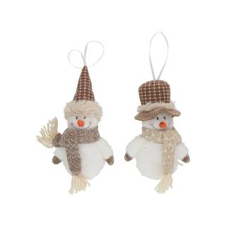 MUÑECO NIEVE 2 STD 10X5X15 CM