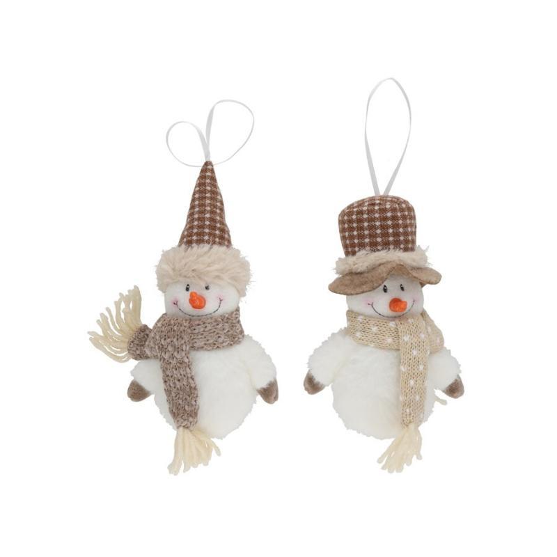 MUÑECO NIEVE 2 STD 10X5X15 CM