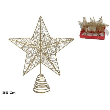 PUNTA PINO ESTRELLA METAL 25 CM ORO