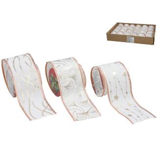 CINTA BLANCA MATE DEKO ORO 3 STD 6.3CM X 2.7 M