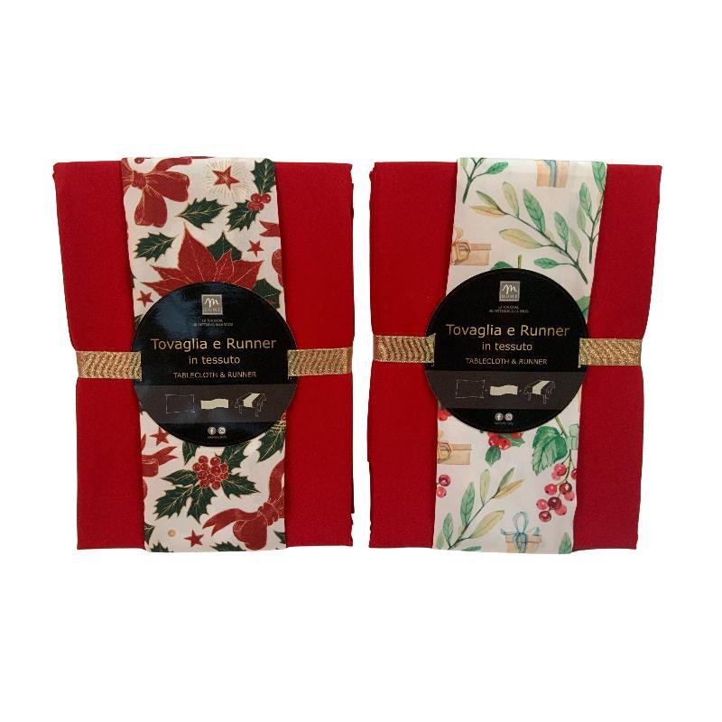 MANTEL ROJO POLIESTER 140X320 CM
