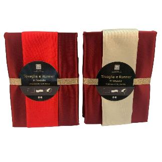 MANTEL POLIESTER ROJO DE 140X180 CM