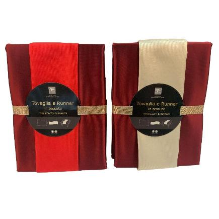 MANTEL POLIESTER ROJO DE 140X180 CM