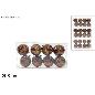 8 PIEZAS BOLAS 8 CM MARRON SURTIDO EN 3 MOD