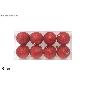 8 PIEZAS BOLAS 8 CM ROJAS CON PURPURINA