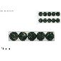 5 PIEZAS BOLAS 10 CM EN 2 SURT TERCIOPELO VERDE CON PURPU