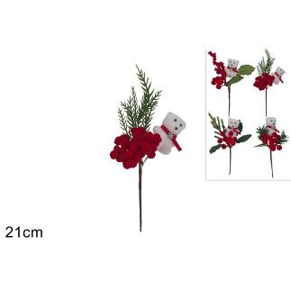 PINK CON OSITO DE PELUCHE Y BAYAS CON EFECTO TERCIOPELO